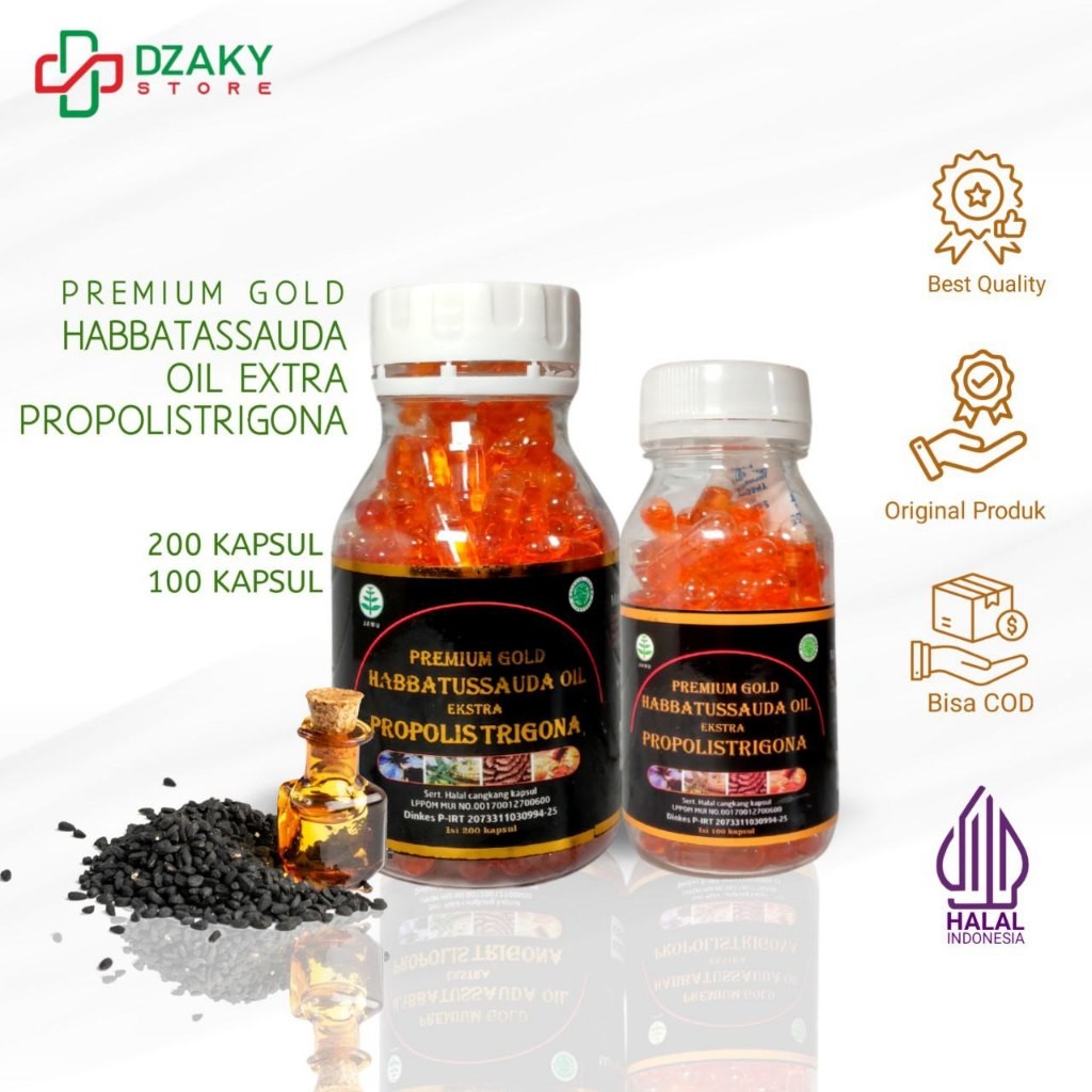Habbatussauda Extra propolis Trigona 100 kapsul | Innature | Habbatussauda oil | Promil | Premium Go