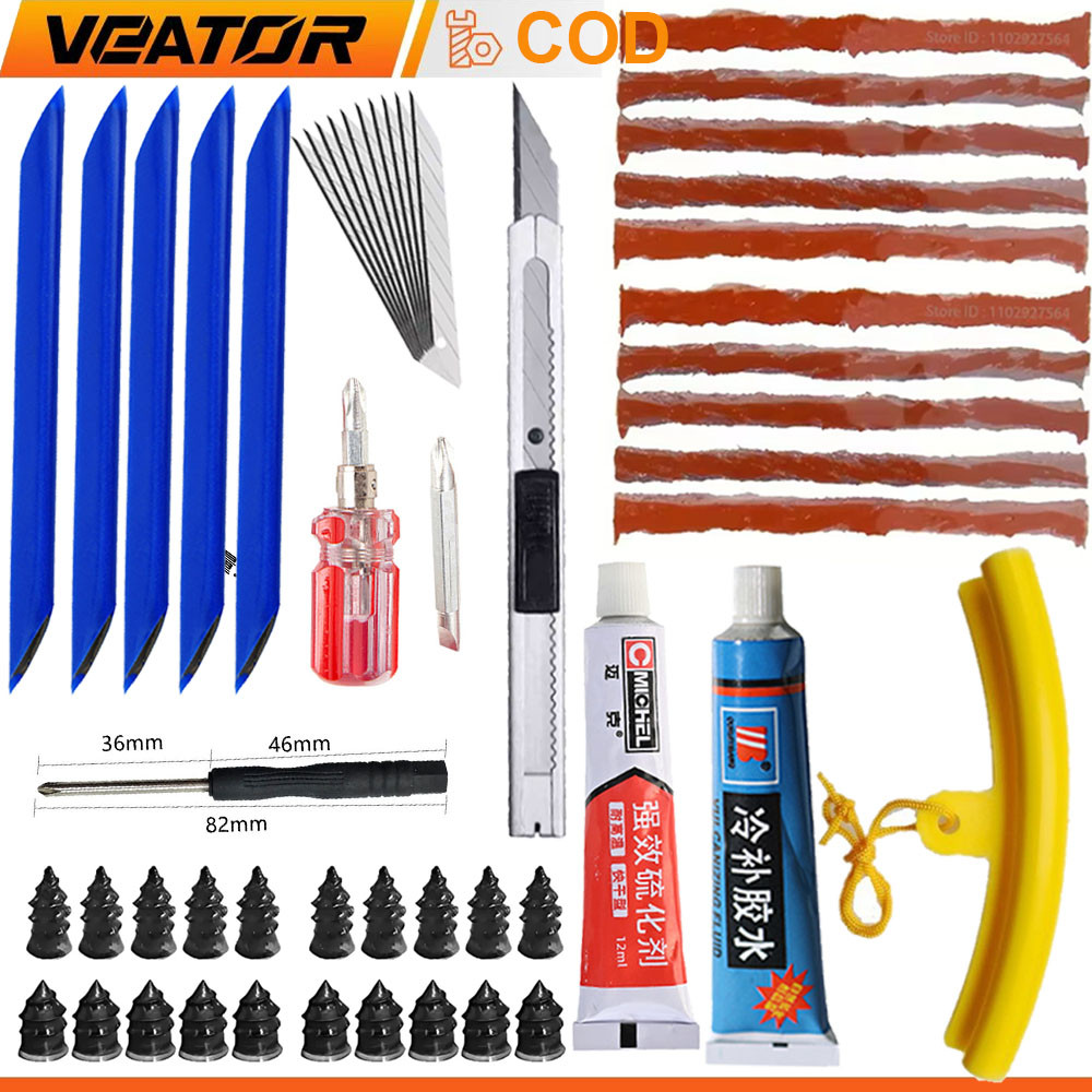 Strip Lem Pelubang Mobil Kit Perbaikan Ban Sepeda Kit Lem Ban Mobil Sepeda Motor Kit Perbaikan Darur