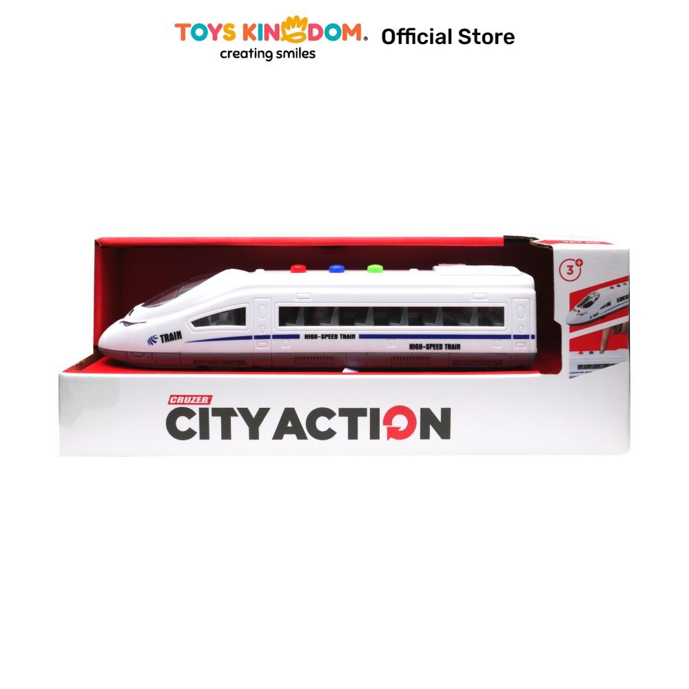 Toys Kingdom Cruzer City Action Friction Speed Train 1:32 Kereta Cepat Friction Kendaraan Mainan Ana