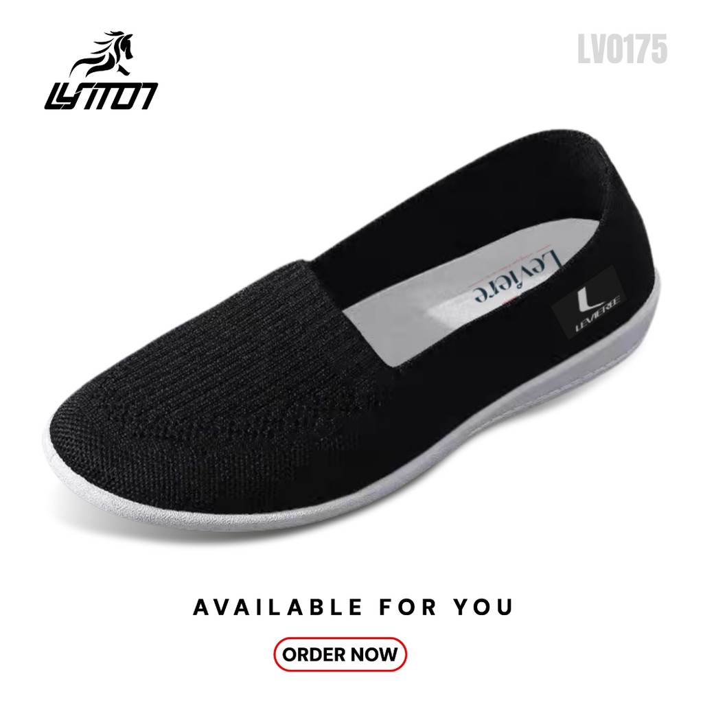 LYT EUNJI Sepatu Slip On Wanita Rajut Sepatu Wanita Sport Shoes Sepatu Slip On Terbaru LV0175