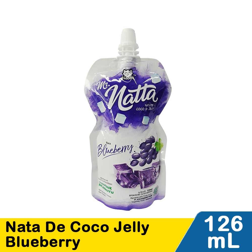 MR.NATTA MINUMAN NATA DE COCO & JELLY BLUEBERRY 126mL