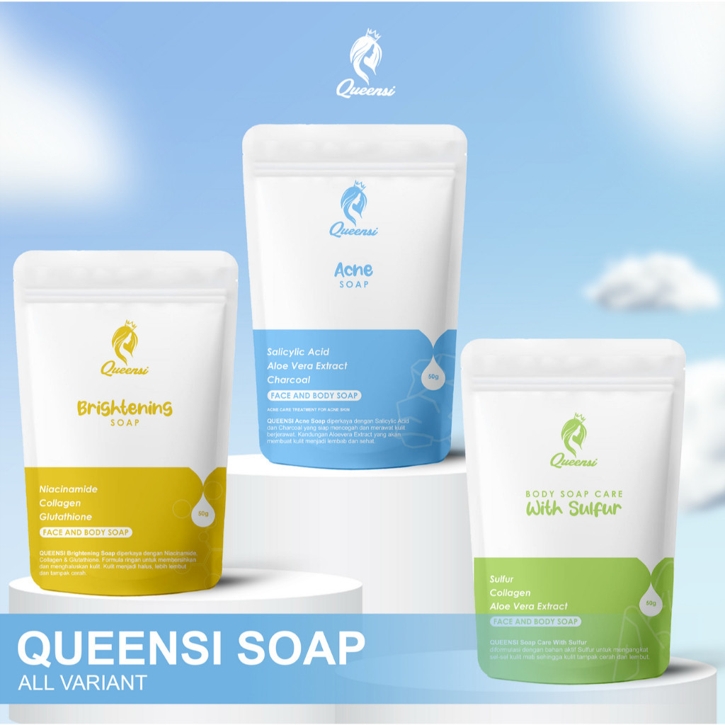 Queensi Soap Care Acne Soap, Brightening Soap, & Body Soap Care With Sulfur