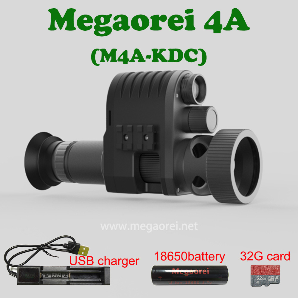 Megaorei 4A Night Vision 1080p HD Hunting Camera Camcorder Portable Rear Scope Add on Attament  with