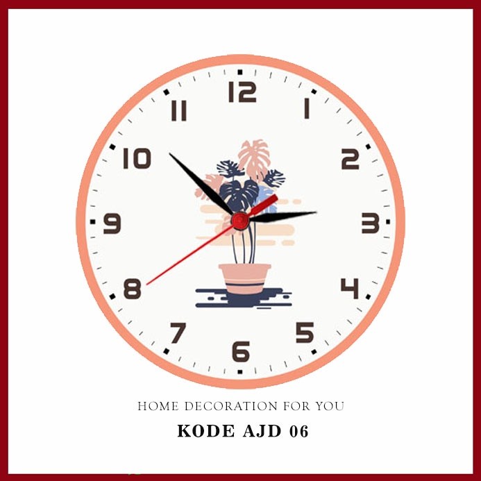 Tanpa kaca Jam Dinding Aesthetic Minimalis / Jam Dinding Kayu Minimalis Aesthetic AJD 06 /uk 20cm