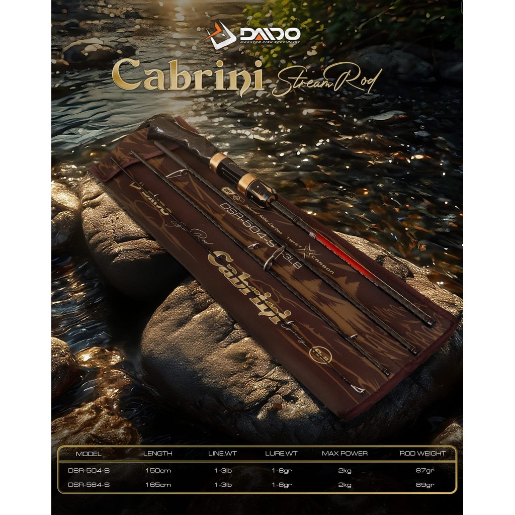 DAIDO - Joran Spinning Cabrini Stream Rod 504 s/d 564 FUJI