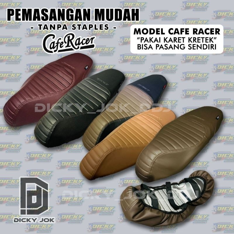 Cover Jok Model  Pelindung Jok Motor (PAKAI KARET) Beat, Scoopy, Vario, Pcx, Nmax, Aerox
