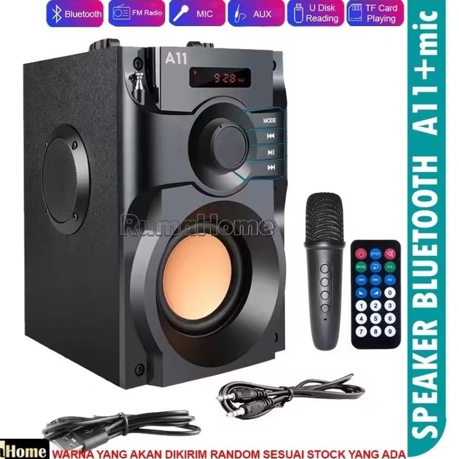 COD NEW cod speaker bluetooth karoke geratis mic kabel jinlong 1730 donut /// fleco f-A200