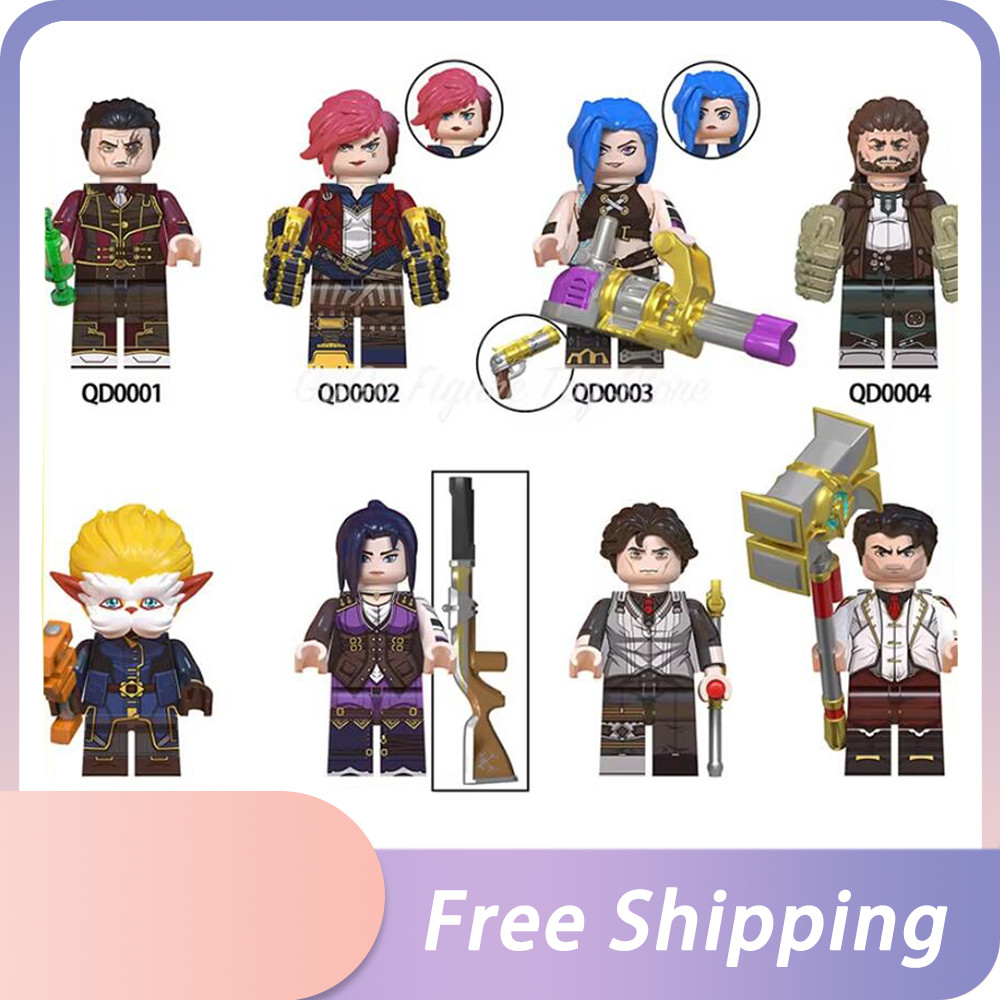 Arcane：League Of Legends Figure Jinx Vi Anime Figure Jayce Viktor Figurine Statue Model Collection Q