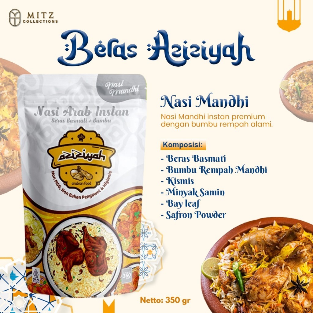 PORSI MANTAP 6 ORANG Aziziyah Nasi Goreng Kambing Nasgor Kambing 300gr Beras Basmati Asli Bumbu Inst