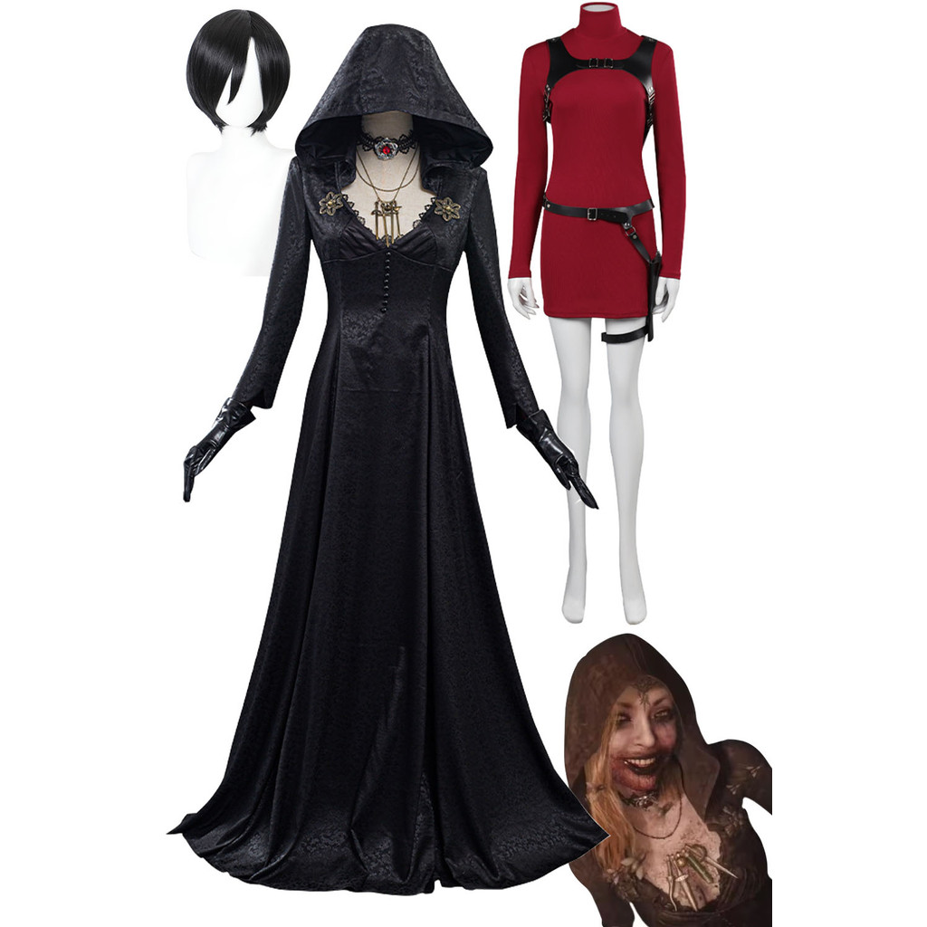 Resident 4 Remake Village Moth Lady Evil Cosplay Fantasy Costume Dress Girl Adult Vampire For Lady D