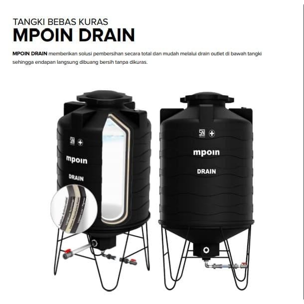 Tangki Air / Tandon / Toren MPOIN PLUS DRAIN 800 Liter Terlaris