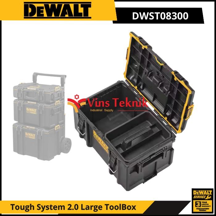[   GERONIMO ]  DEWALT DWST08300 ToolBox Tool Box Kotak Alat Perkakas Tough System 2.0 Large ToolBox