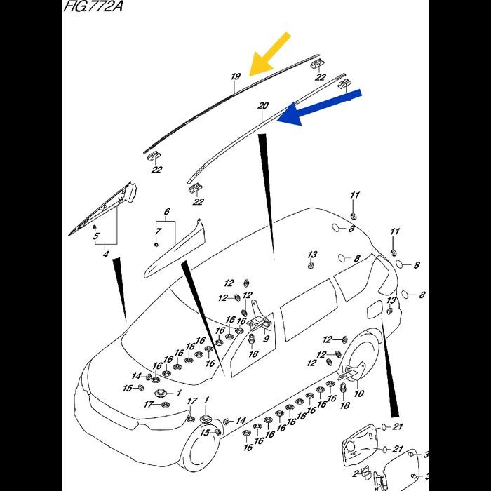 Karet Moulding Roof All New Ertiga Original hrg 1 PC High Quality
