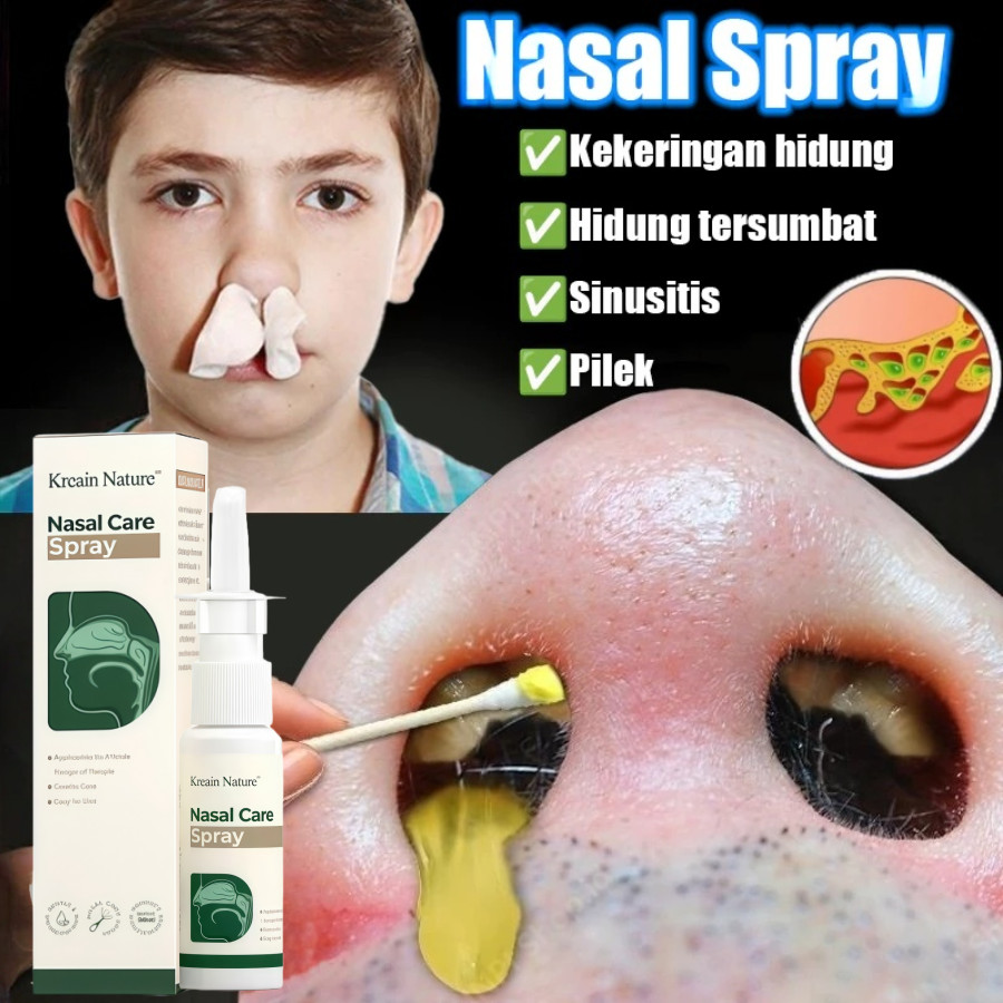 Sinusitis Semprot Hidung30ml Sinusitis Polip Hidung Semprotan Rinitis Air Laut Fisiologis Semprotan 