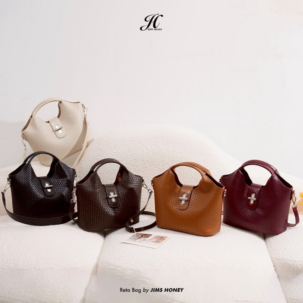 JIMS HONEY RETA BAG Tas Selempang dan Hand Bag Wanita Slingbag Cewek Jimshoney Trendy Elegan Kulit