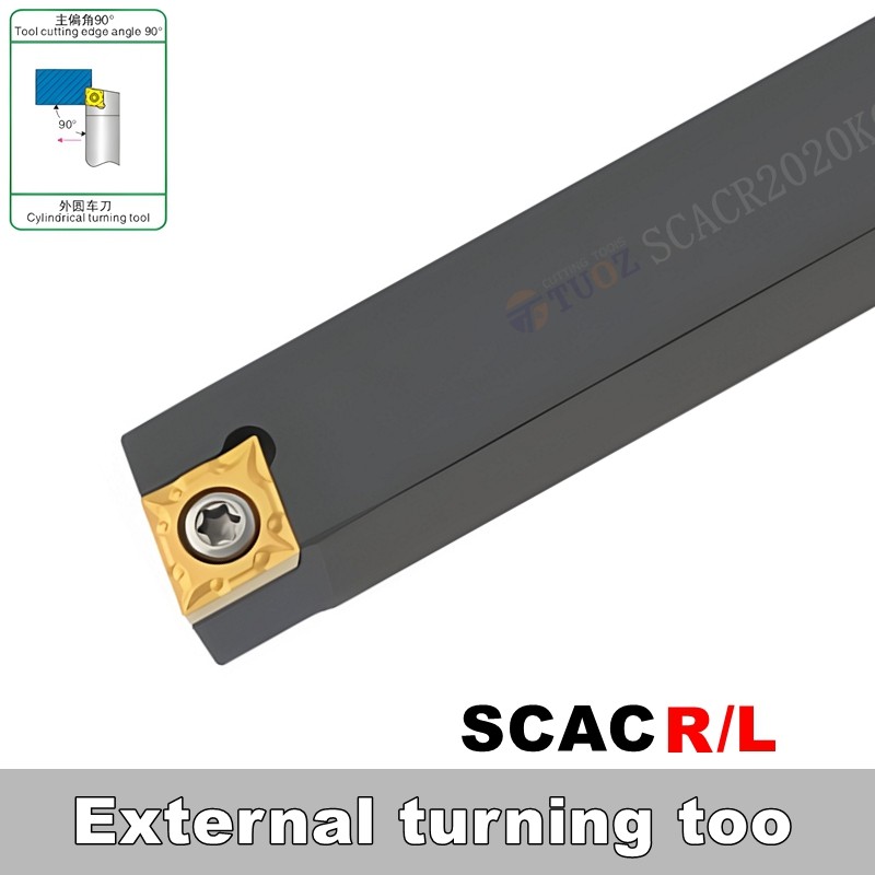 TUOZ SCACR SCACL 90degrees External Turning Tool 1010 1212 1616 2020 2525 c Holder Lathe Cutter Shan
