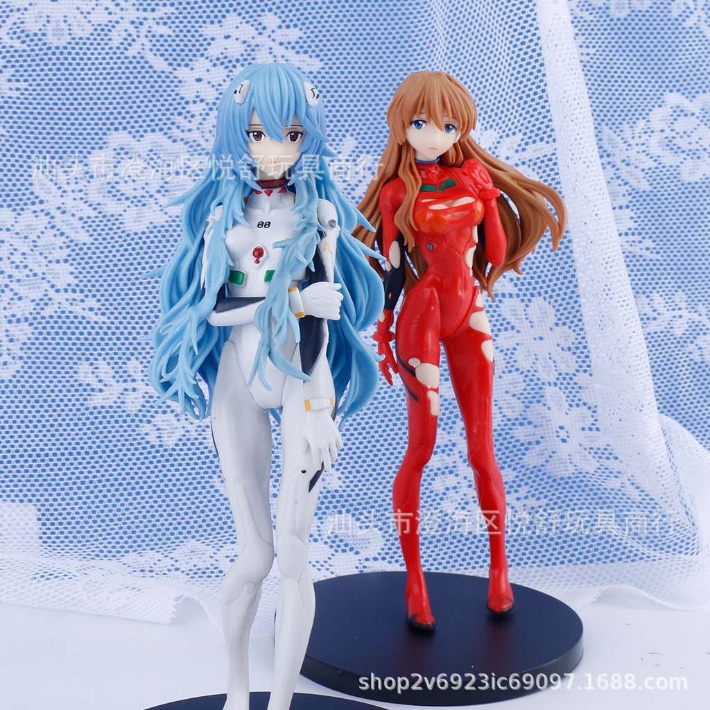 Bandai 18CM Anime Figure EVA Rei Ayanami Action Figure Asuka Figurine PVC Collection Model Doll Toys