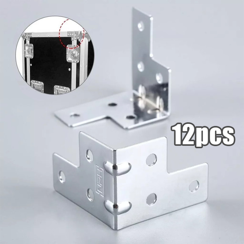 12pcs Siku Pojok Hardcase Corner Siku Sudut Samping Tool Plat Siku L Besi Siku Hardcase Aluminium Si