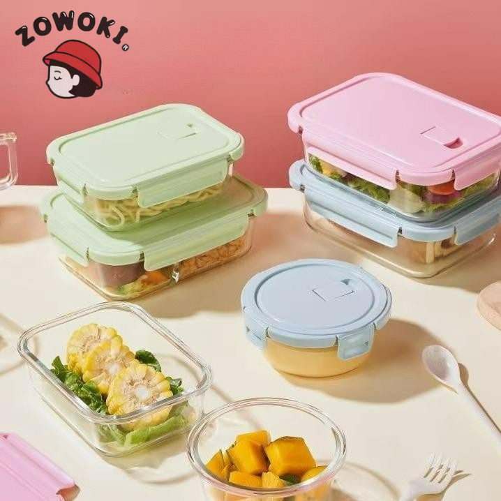 Candy Food Storage Kotak Penyimpanan Kontainer Makanan Bekal Kaca Kotak Tempat Makan Kaca Glass Food