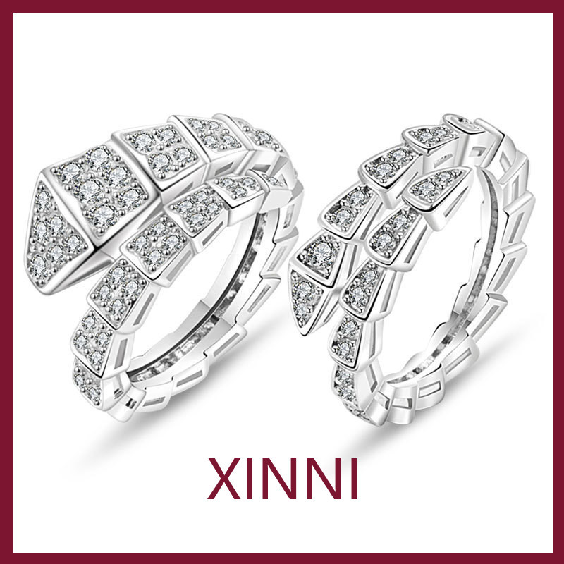 XINNI Rantai Tulang Selangka Bentuk Ular Mewah Ringan Merek Desainer Rantai Leher Elegan Anting Rumb