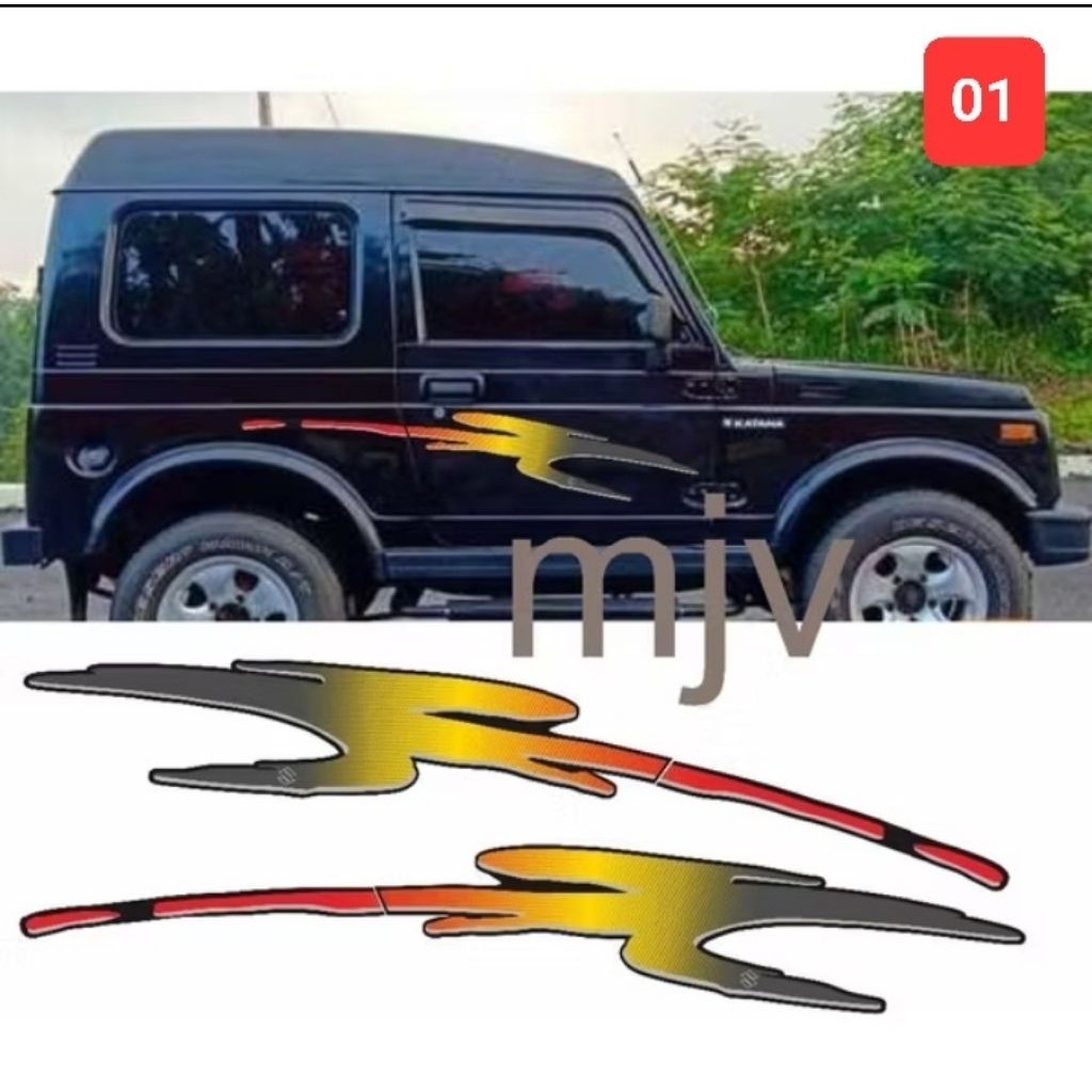 Striping Sticker Mobil Suzuki Katana GX 1996 Custome PREMIUM