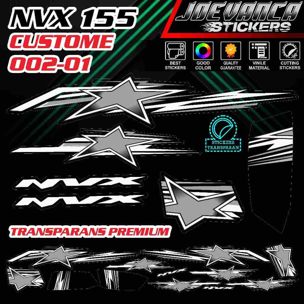 Stiping Sticker Lis Motor Yamaha NVX 155 CUSTOME 002 Transparans Premium