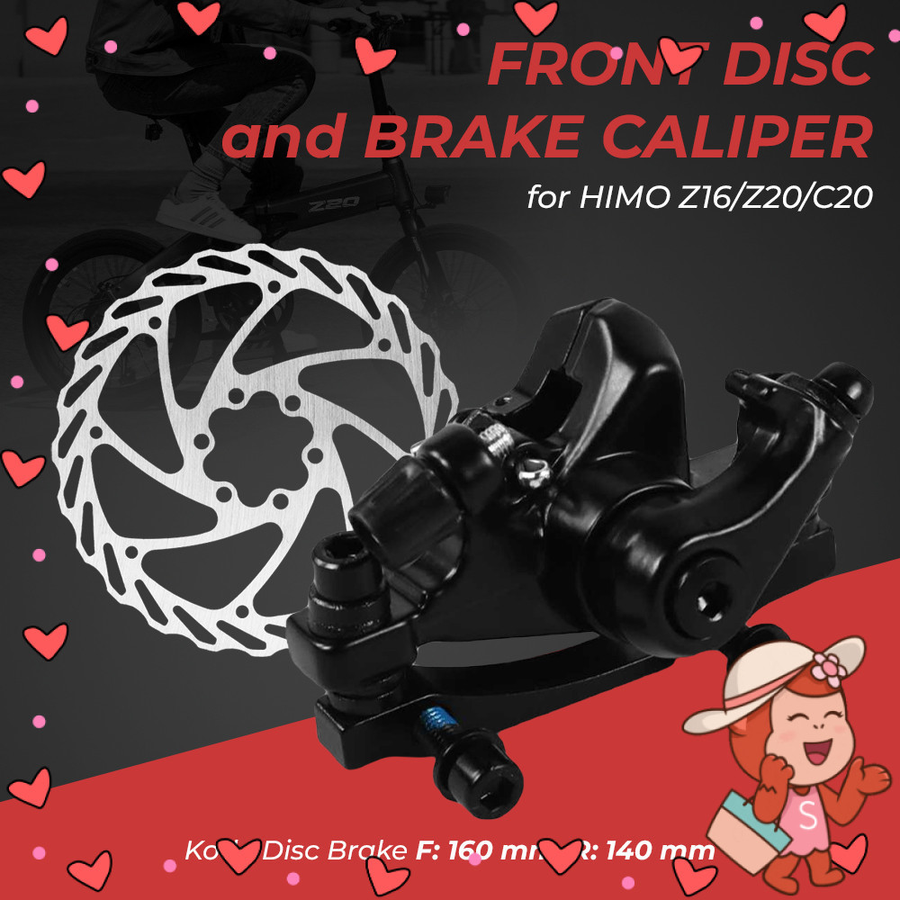 HIMO Cakram Front Disc + Brake Caliper F160 R140 for HIMO Z16/Z20/C20