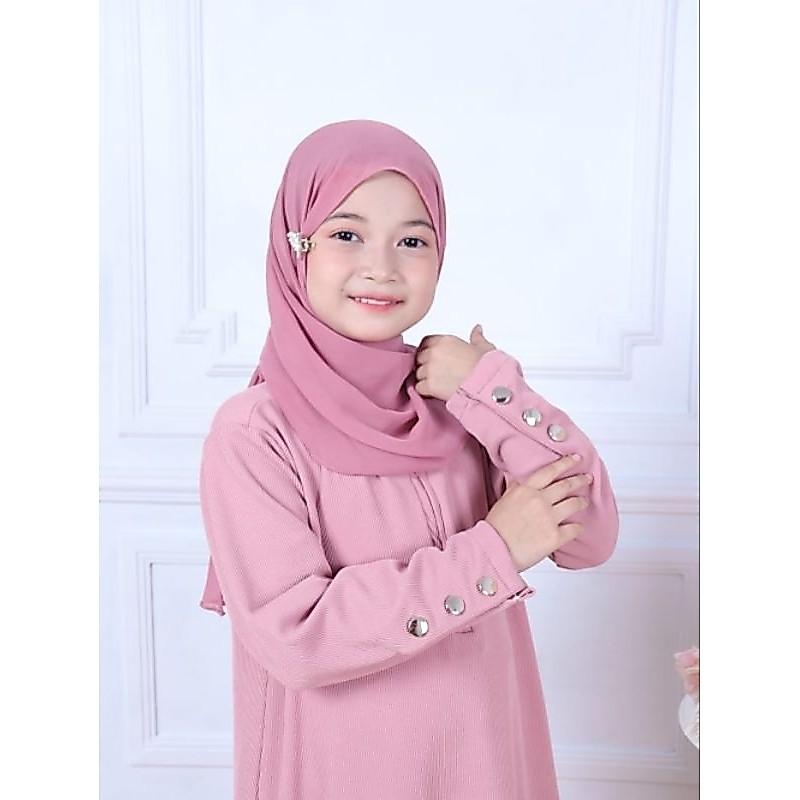 Gamis inara series bahan Vania knit usia 2-8 tahun