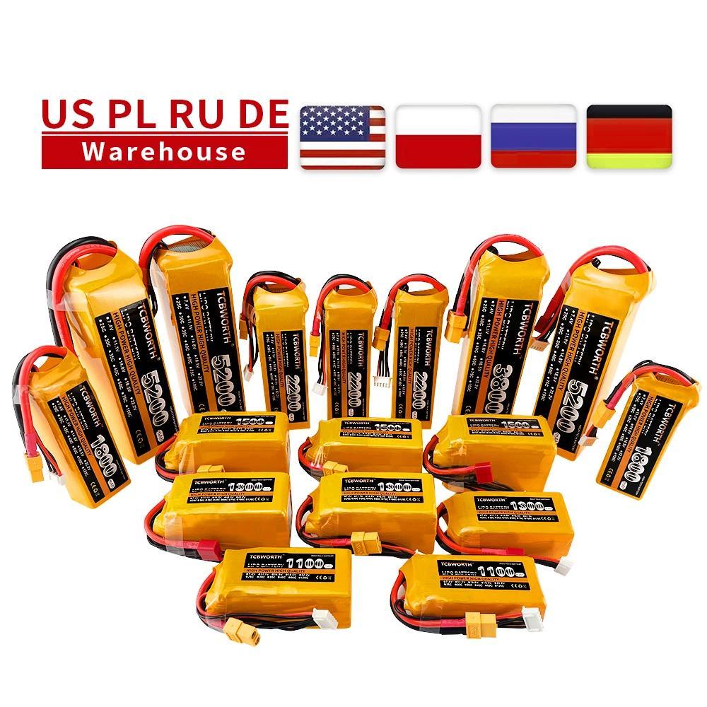 3S RC LiPo Battery 3S 11.1V 1300 1500 1800 2200 3000 3500 4200 6000mAh 25C 35C 60C For RC Airplane D
