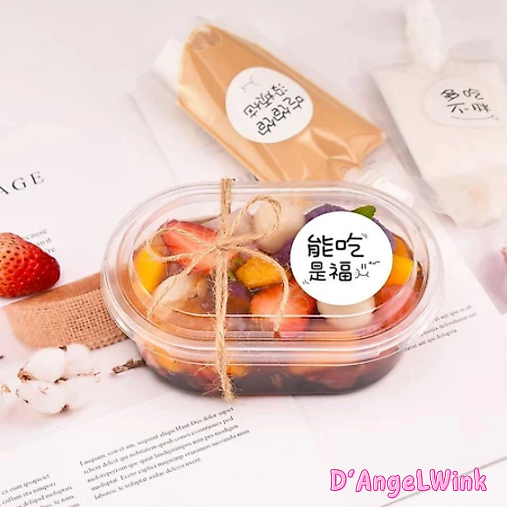 10PCS Korean Dessert Box Oval Premium Deseert Cup Tiramisu Salad Puding Cup