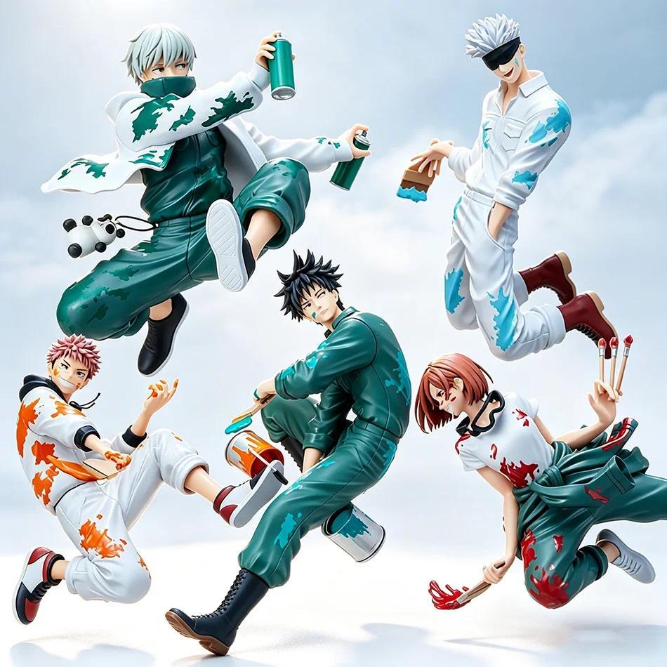 Anime Merch Figure The Jujutsu Kaisen Satoru Gojo Fushiguro Inumaki Itadori Graffiti x Battle Ver. A