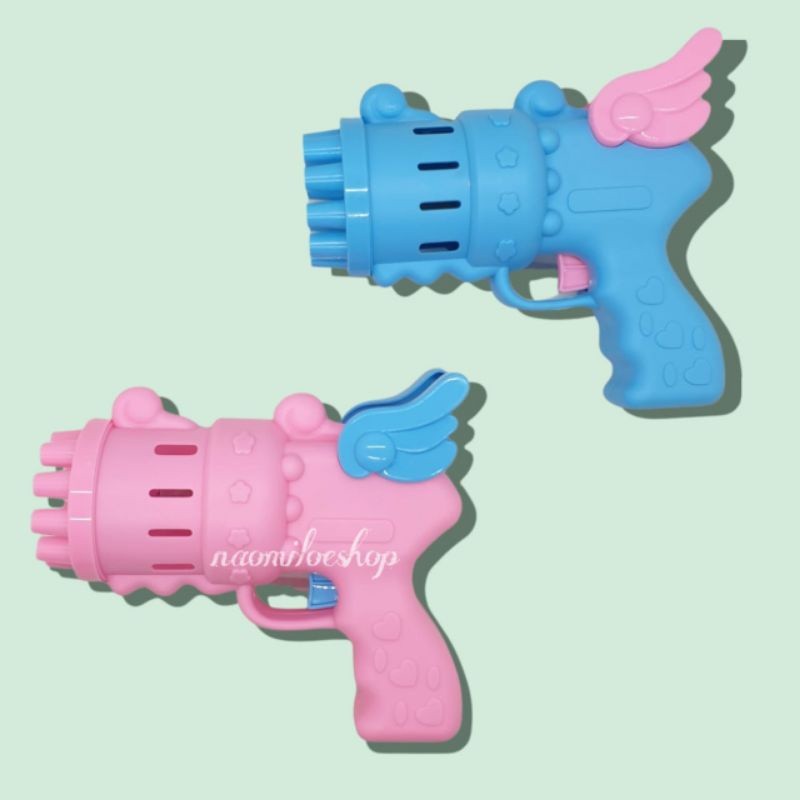 Angel bubble gun Mainan bubble gun angel pistol bubble gatling gun