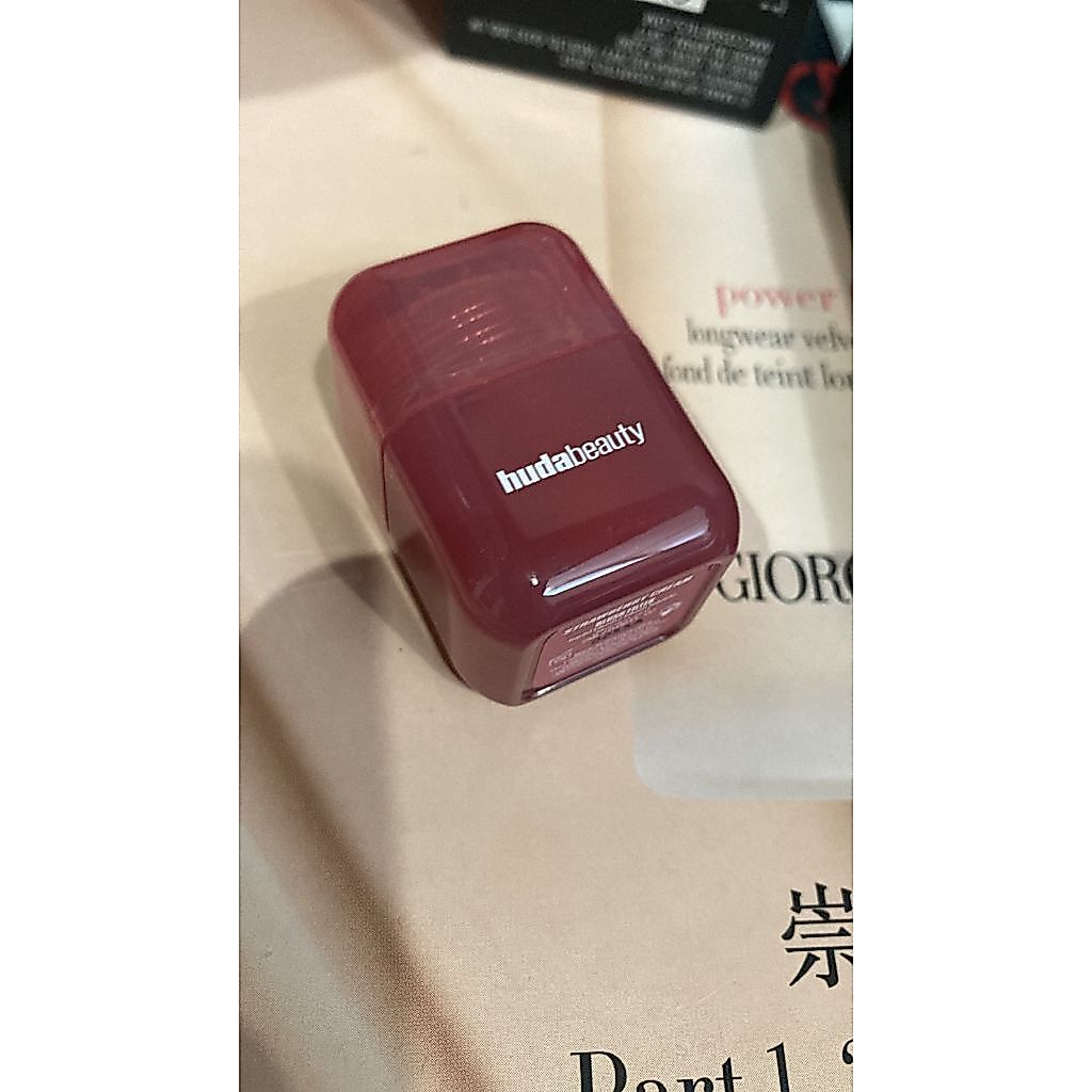 NBC l STOCK l Huda Beauty - Mini Blush Filter Liquid Blush - Shade Black Cherry, Cotton Candy, Peach
