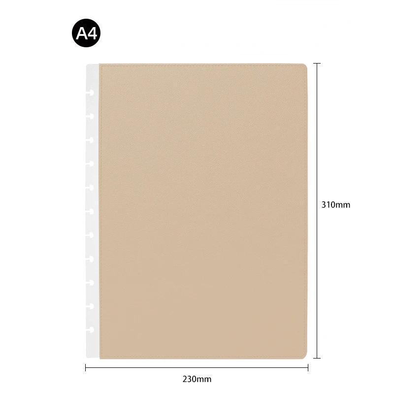 A4 A5 Leather Sewn Notebook Cover Mushroom Hole Notebook Binng Case sc Notebooks for Students Loose-