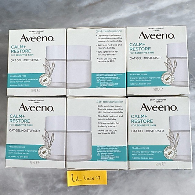 AVEENO Calm+ Restore Oat Gel 50ml (To Soothe + Replenishes Skin's Moisture Barrier)
