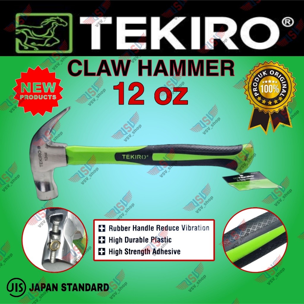 TEKIRO PALU KAMBING 12 OZ TEKIRO claw hammer 12 oz / palu kambing 12oz Tekiro / bukaan paku