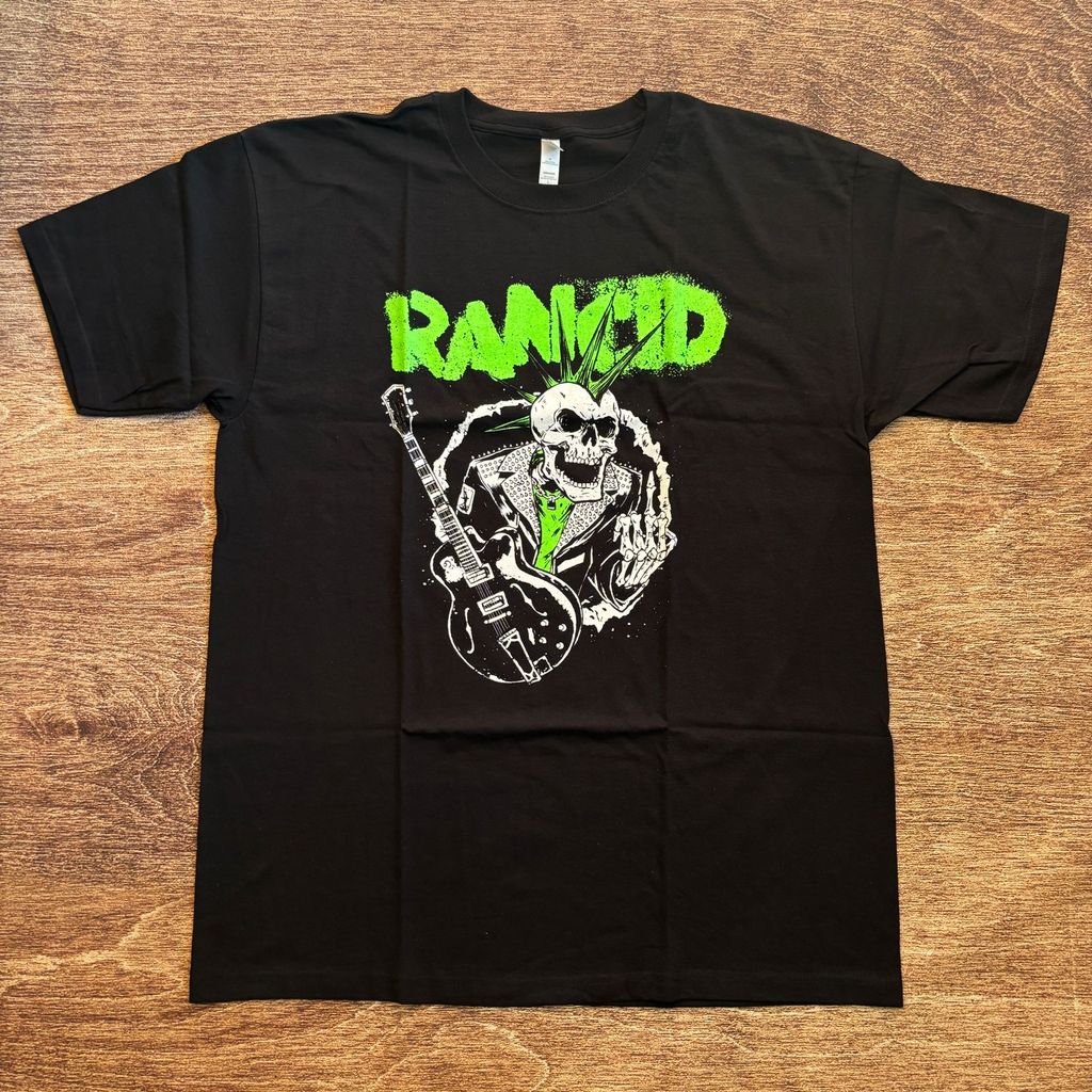 KAOS BAND OFFICIAL RANCID - SKELE GUITAR TSHIRT ORIGINAL MERCHANDISE