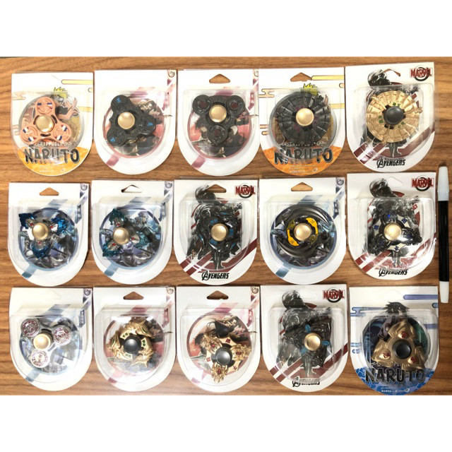 Fidget Spinner KARAKTER NARUTO (Besi) / Mainan Anak Anak Spinner Toys
