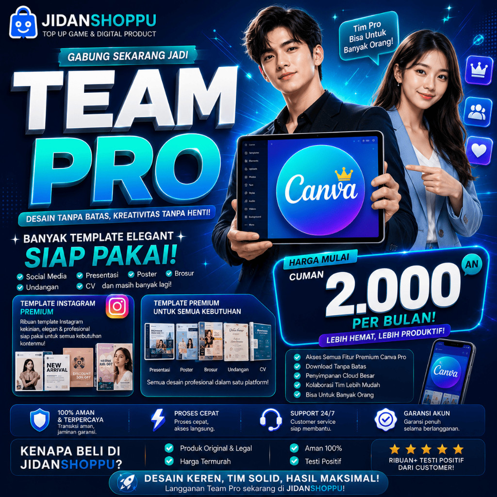 [CCC] ‼️TEAM PRO‼️ 50.000+ TEMPLATE‼️ CANVA ‼️SIAP PAKAI FULL GARANSI DAN PREMIUM BY JIDAN SHOPPU