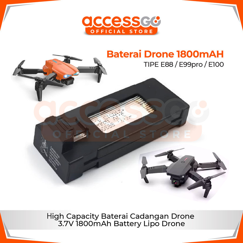 Baterai Drone E88 / E99pro / E100 Drone Battery 1800mAH Batre