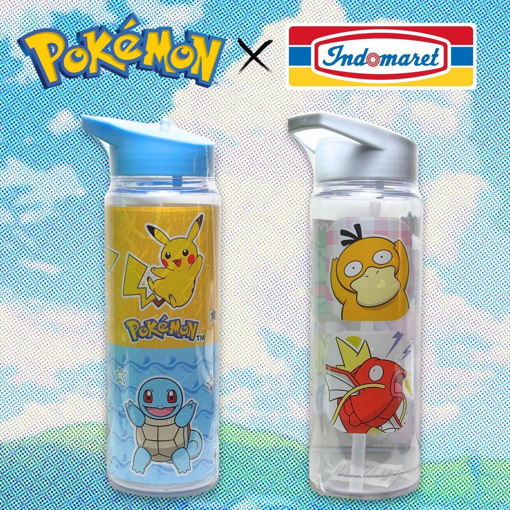 Tumbler Pokemon x Indomaret Official Merchandise Tumblr Pokemom Pikachu Mew Squirtle Charmander Jigg