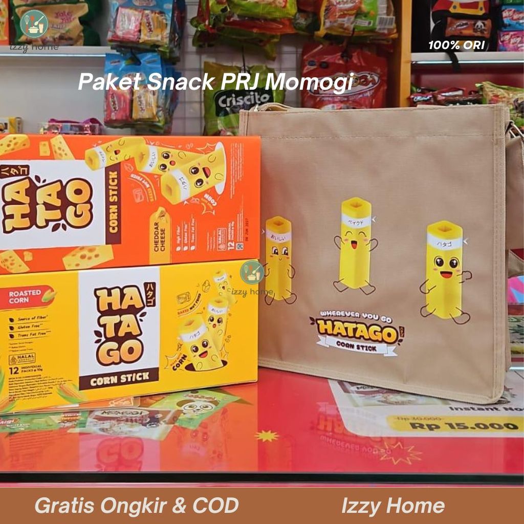 Ready Stock Momogi Stick Snack Makanan Ringan PRJ 1 Box Isi 10