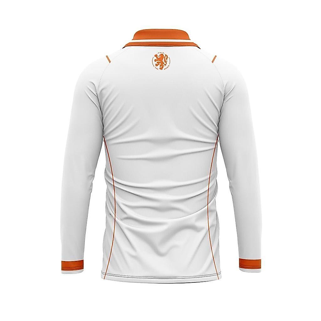 Jersey Bola Timnas Belanda 2026 Putih Lengan Panjang Fantasy Vintage Retro Casual