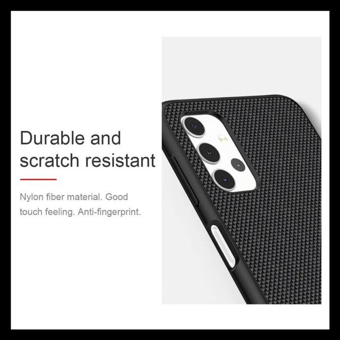 Samsung Galaxy A32 5G Nillkin Textured Nylon Original Hard Case Casing Cover Pc - HITAM., SAMSUNG A3