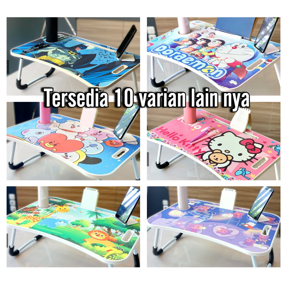 New Meja Lipat Laptop Portable Meja Belajar Besar Karakter ImportPremium