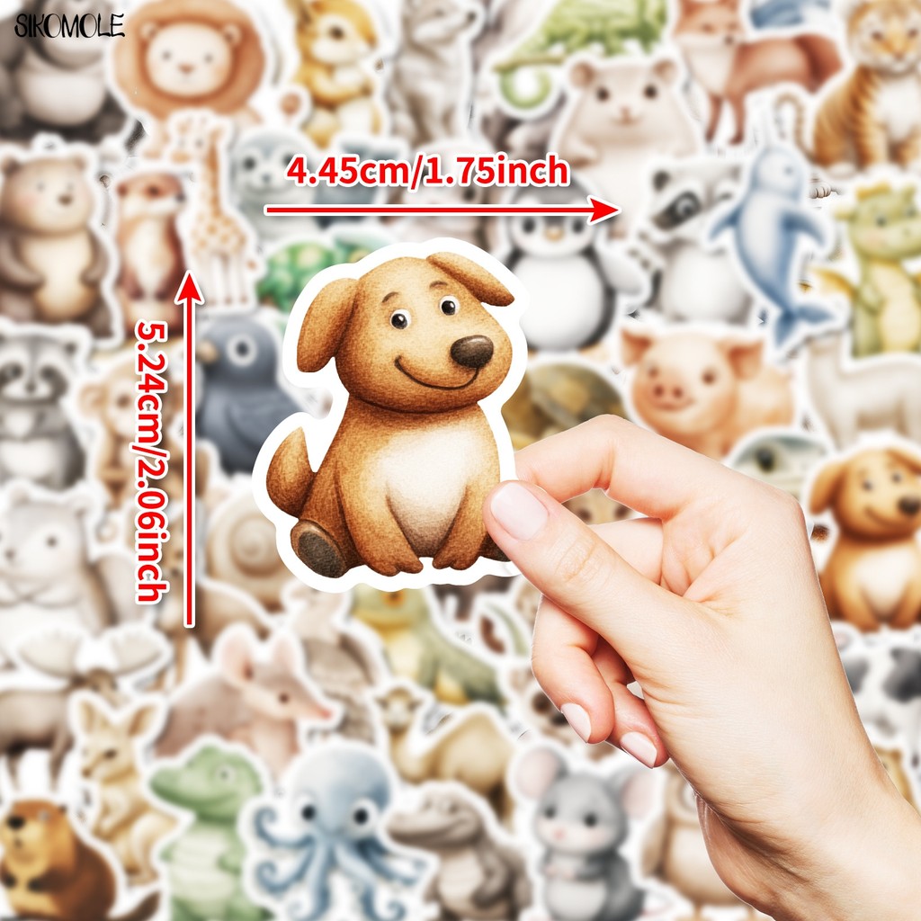 

10/30/50PCS Cute Cartoon Version Animals Stickers Kawaii 3D Aesthetic DIY Kid Travel Luggage Fridge Decal Graffiti Sticker Pack