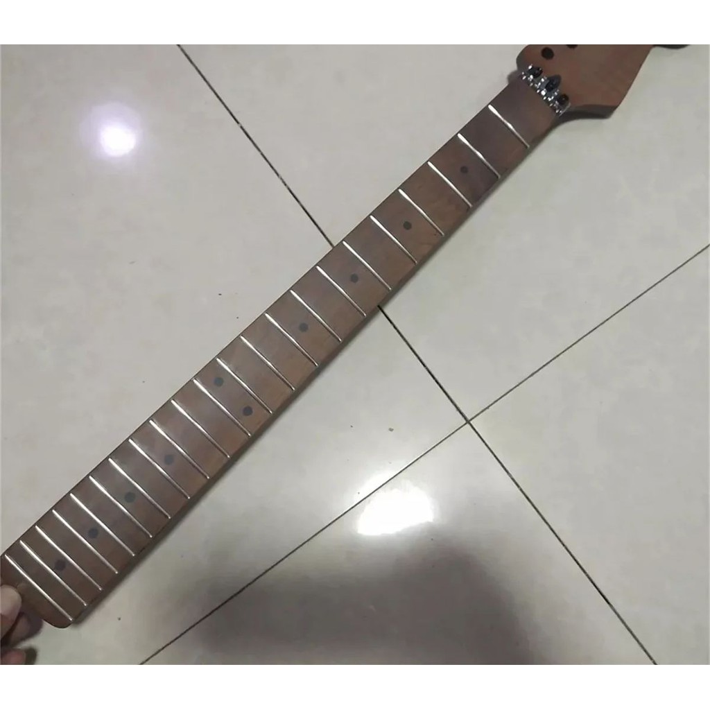 22fret Stainless steel fret Roasted Flame Maple guitar neck Lock Nut Replace DIY