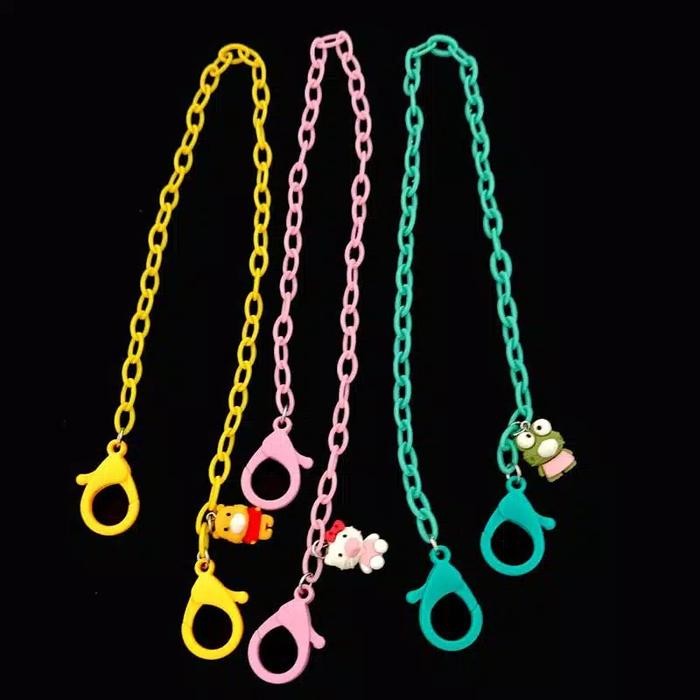 

READY kitty pooh lanyard mask/tali rantai masker/rantai kalung masker anak - keroppi