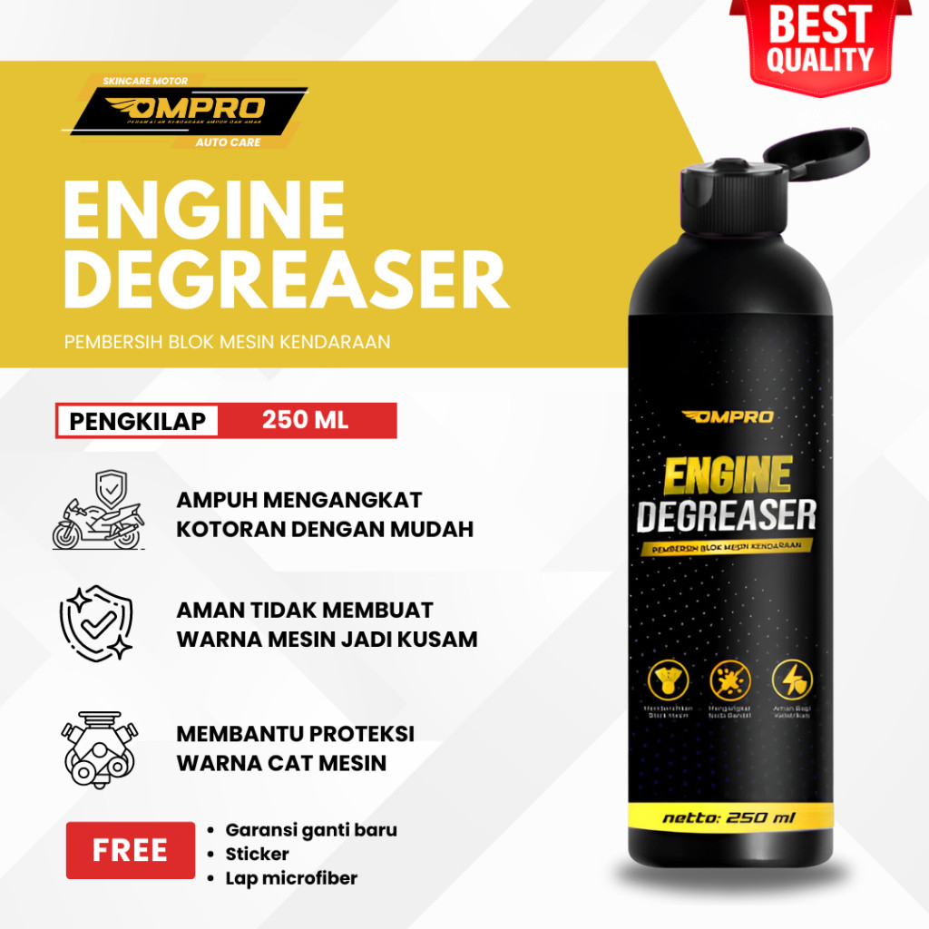 Pembersih Mesin Motor Cairan Pembersih Kerak Mesin Motor Ompro Engine Degreaser 250Ml Pembersih Mesi