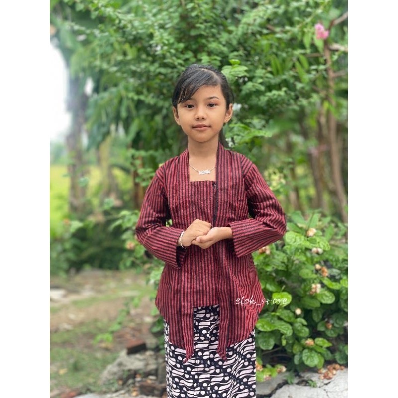 FLASH SALE  kutubaru anak//kebaya anak//lurik klaten//baju tradisional//atasan anak//sragam anak//lu